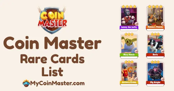 Coin Master Rare Cards List